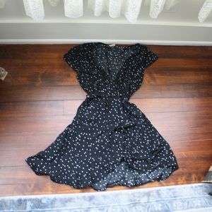 Massimo Wrap-Front Polka Dot Dress!